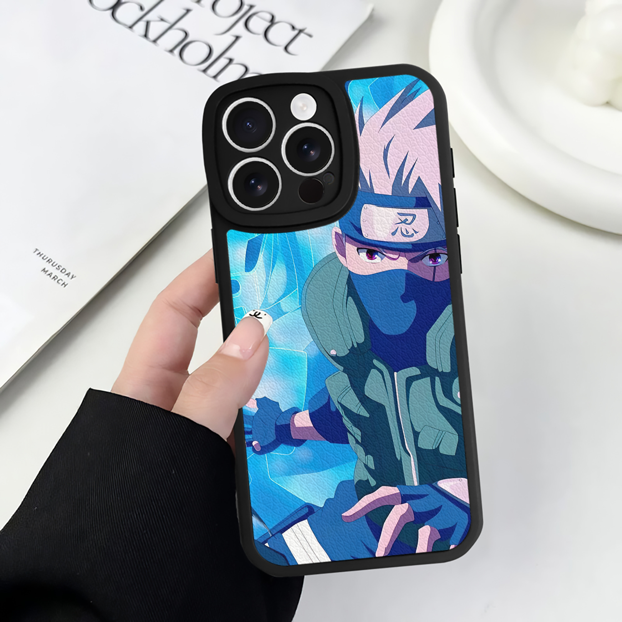 （画像用） NARUTO -ナルト- NARUTO -ナルト- 疾風伝 【iPhone 16シリーズ対応】シリコンスマホケース（レザー調） 材質：シリコン